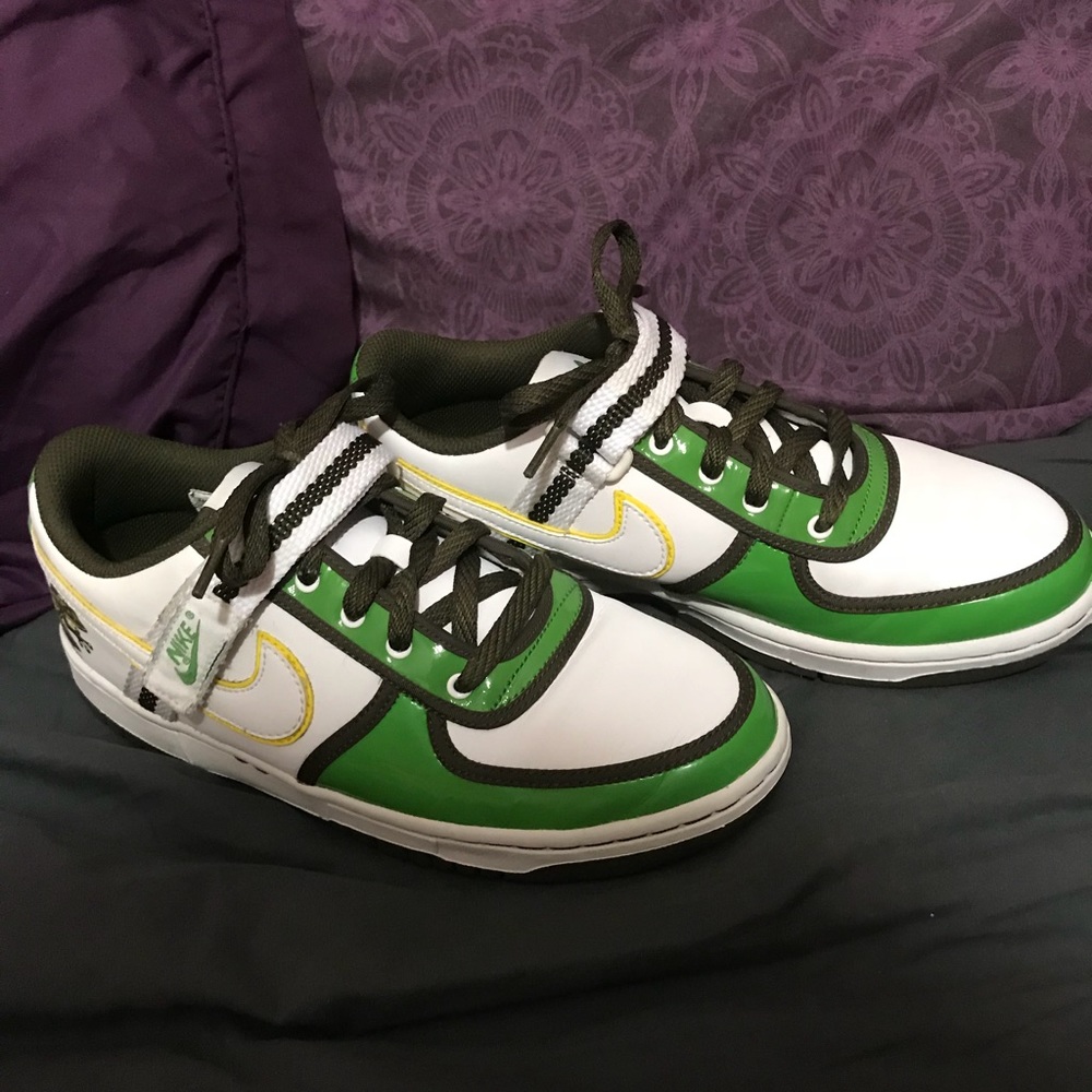 White & Green Vandal Low Premium Nike Sneakers